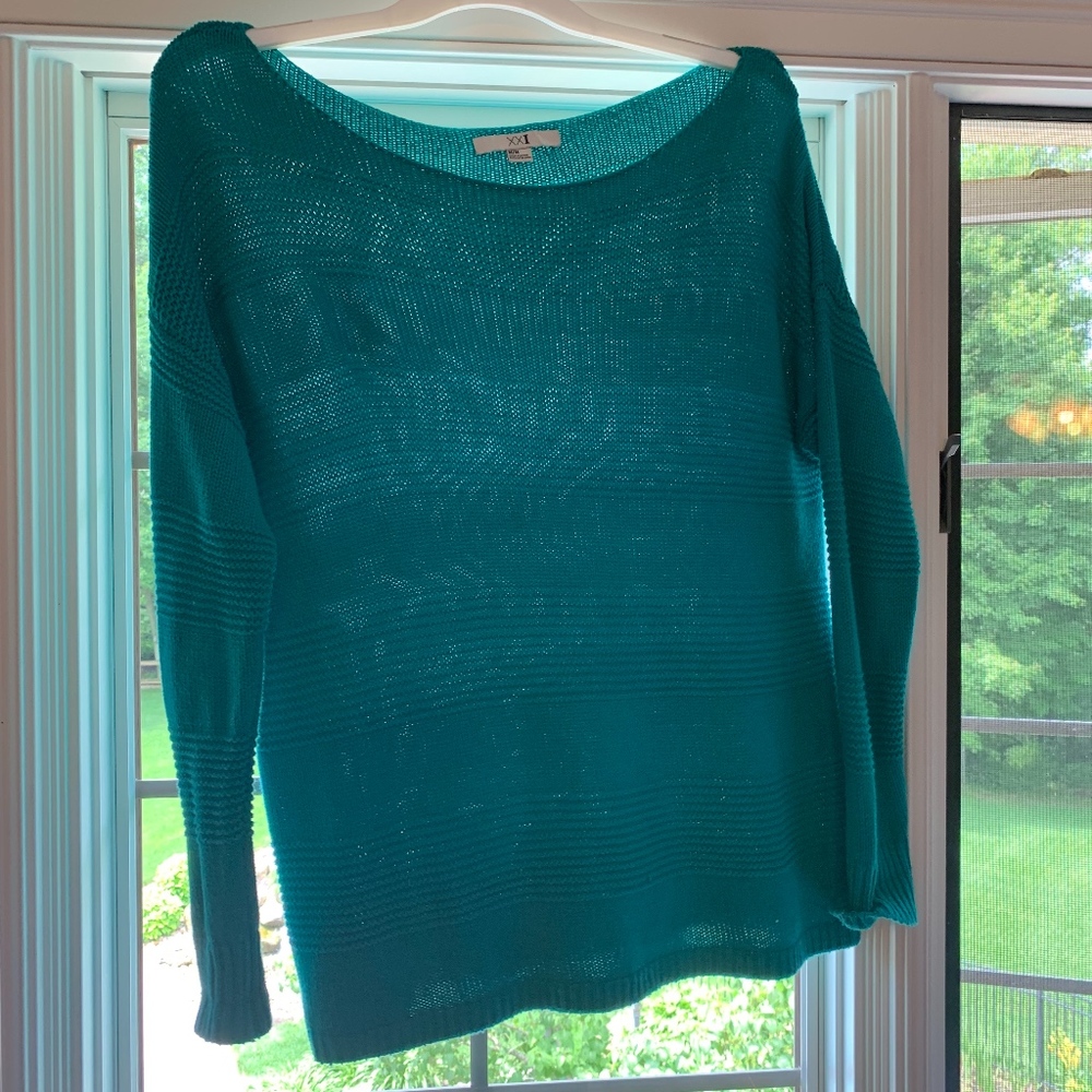 teal oversized sweater